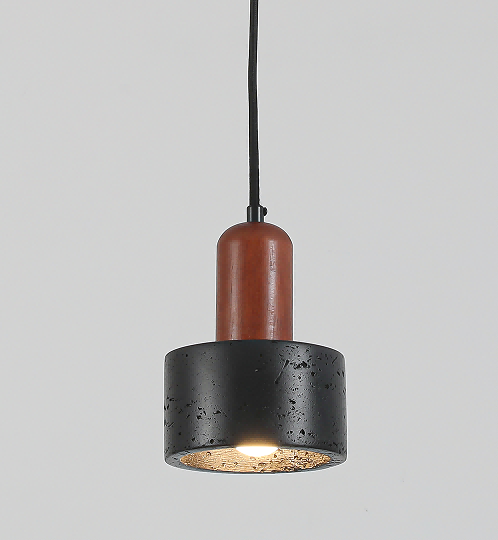 Model 6911 Large Black Travertine Light